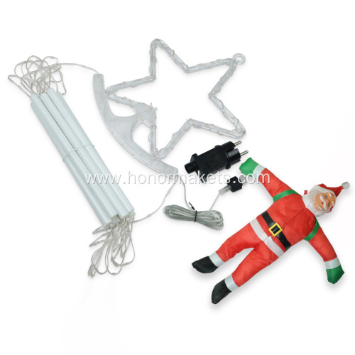 Christmas Decoration LED Ladder Lights with Santa Claus